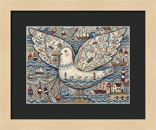 Seagull With Nautical Elements