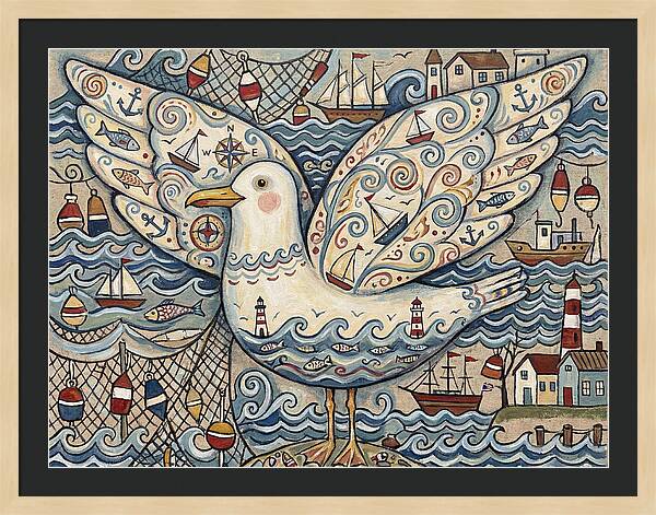 Seagull With Nautical Elements