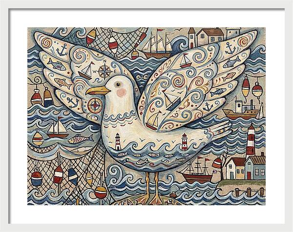 Seagull With Nautical Elements