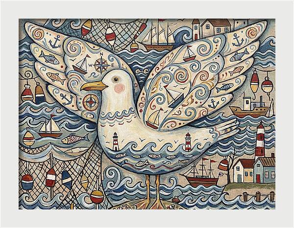 Seagull With Nautical Elements