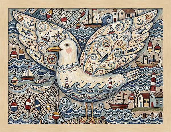 Seagull With Nautical Elements