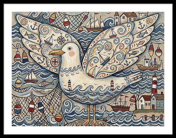 Seagull With Nautical Elements