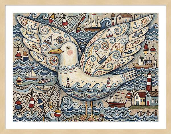 Seagull With Nautical Elements