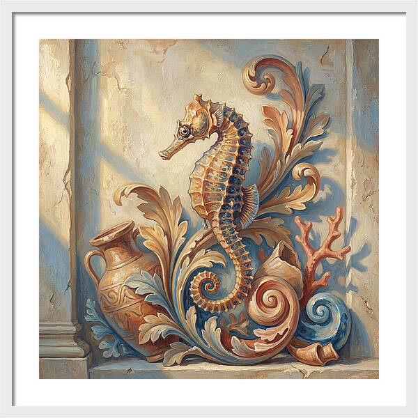 Seahorse Elegance In Mediterranean Style
