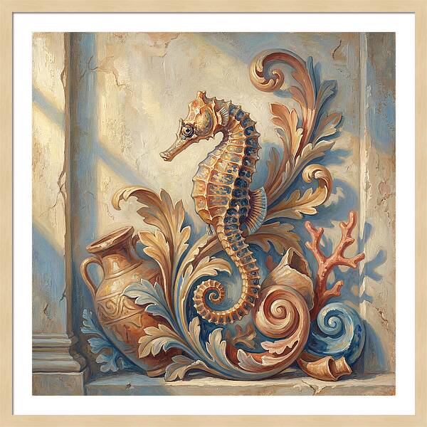 Seahorse Elegance In Mediterranean Style