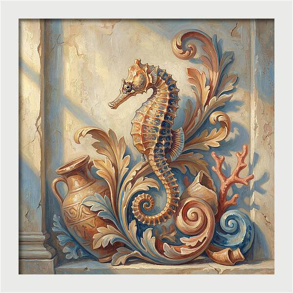 Seahorse Elegance In Mediterranean Style