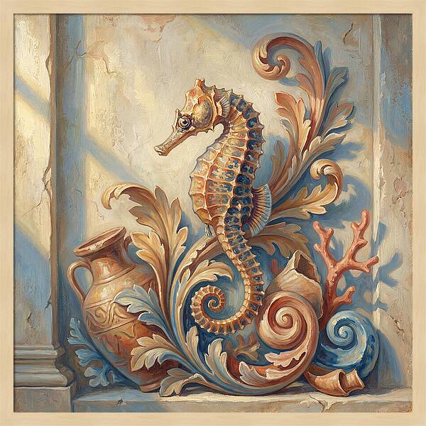 Seahorse Elegance In Mediterranean Style