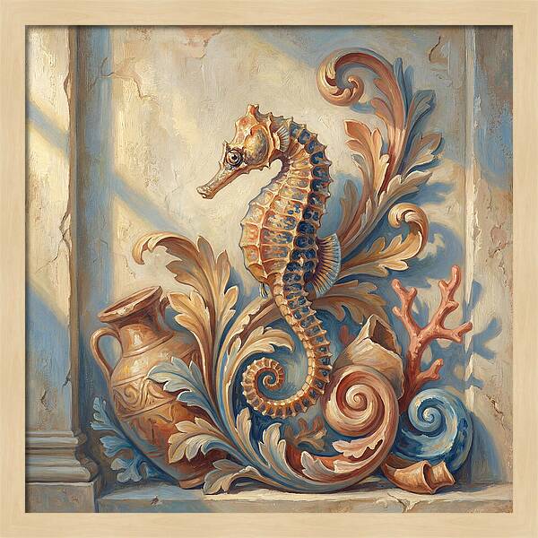 Seahorse Elegance In Mediterranean Style