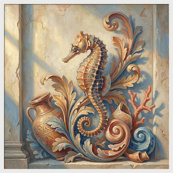 Seahorse Elegance In Mediterranean Style