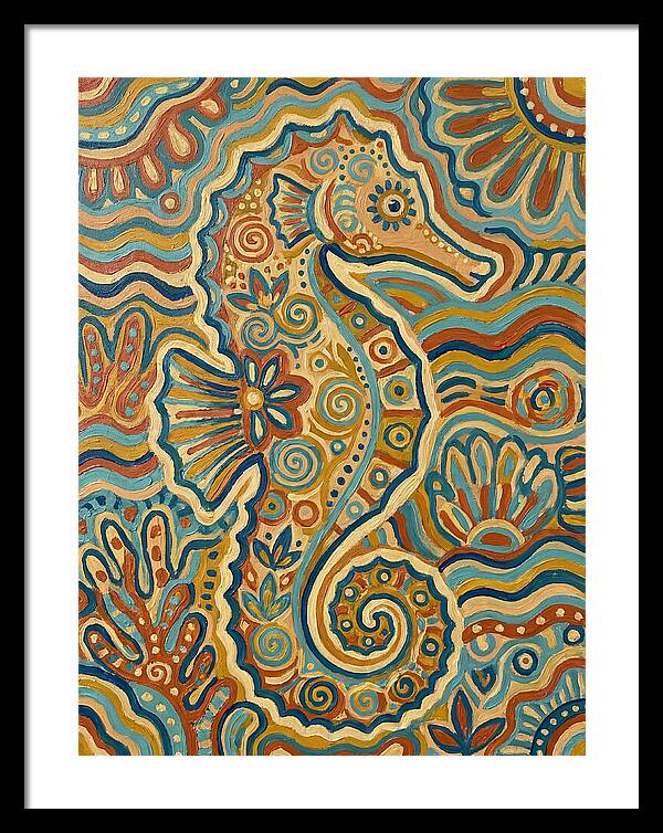 Seahorse Folk Art