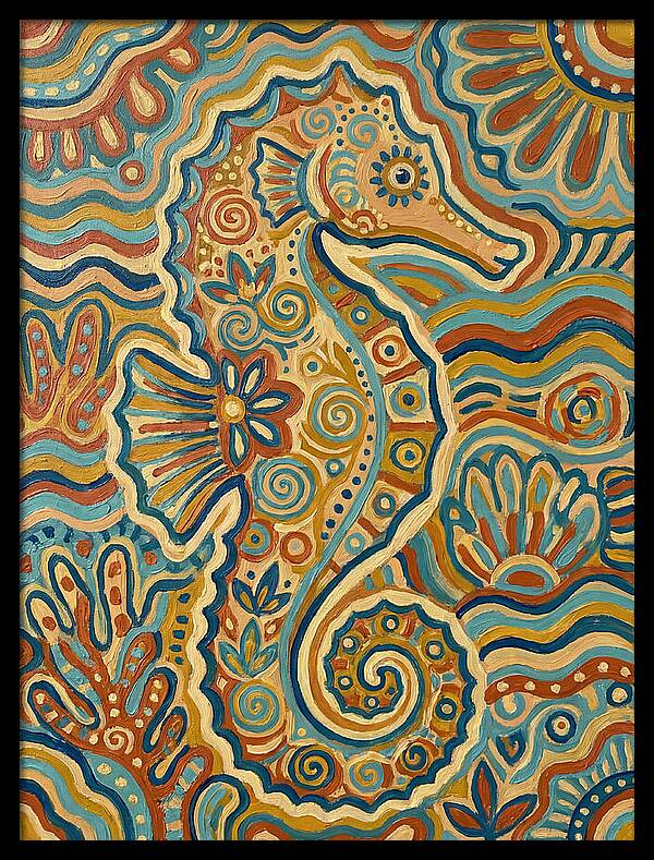 Seahorse Folk Art