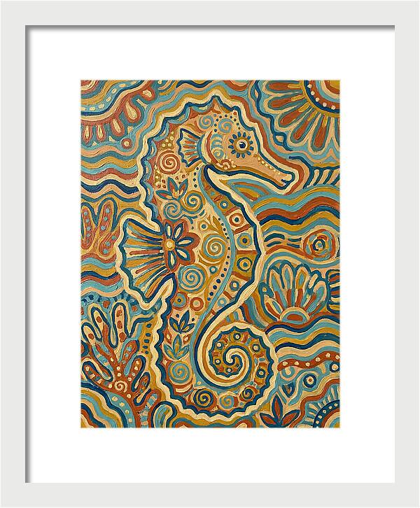 Seahorse Folk Art