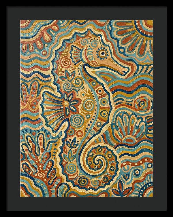 Seahorse Folk Art