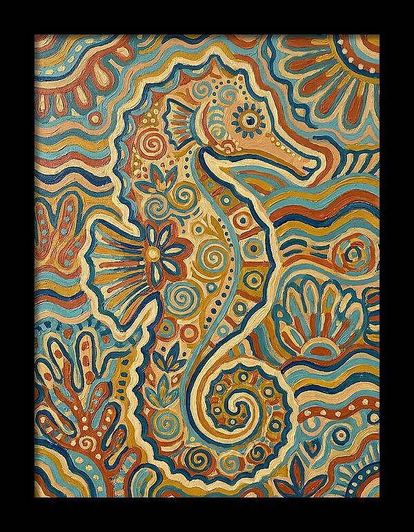 Seahorse Folk Art