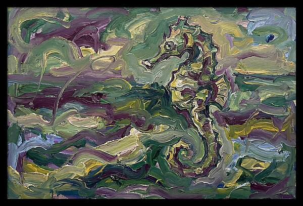Seahorse Serenity In Expressionism