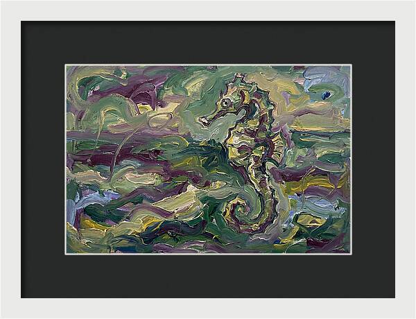 Seahorse Serenity In Expressionism