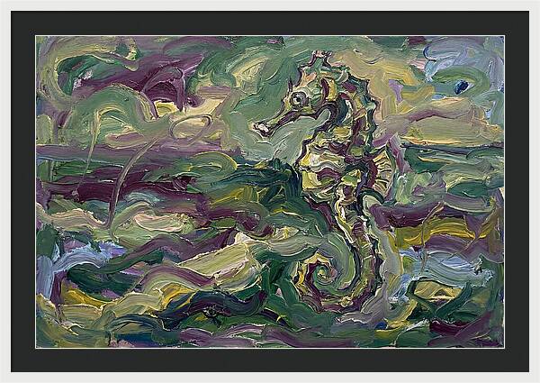 Seahorse Serenity In Expressionism