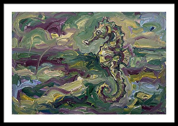 Seahorse Serenity In Expressionism
