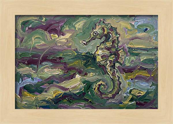 Seahorse Serenity In Expressionism