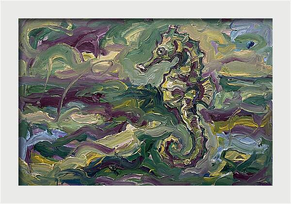 Seahorse Serenity In Expressionism