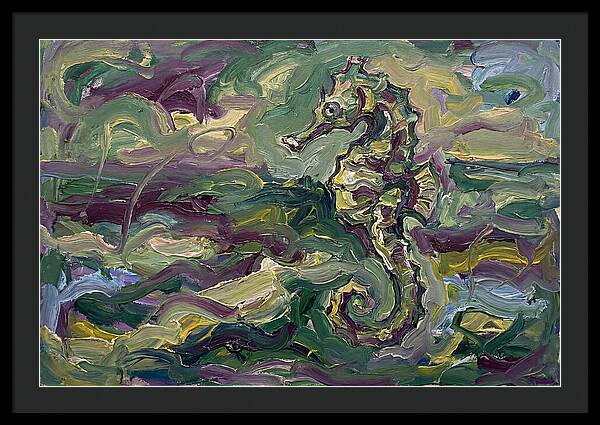 Seahorse Serenity In Expressionism