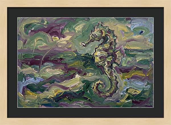 Seahorse Serenity In Expressionism