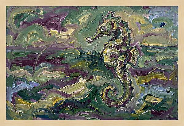 Seahorse Serenity In Expressionism