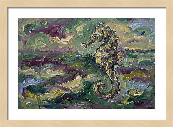 Seahorse Serenity In Expressionism