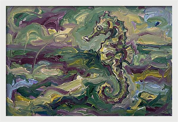 Seahorse Serenity In Expressionism