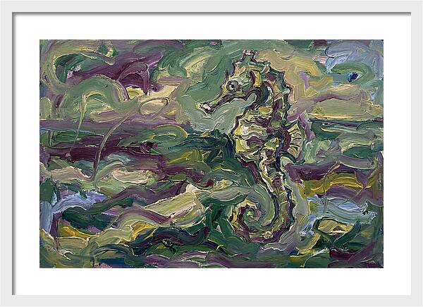Seahorse Serenity In Expressionism