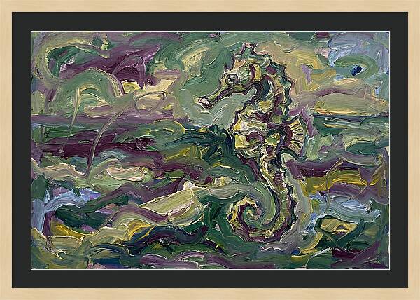 Seahorse Serenity In Expressionism