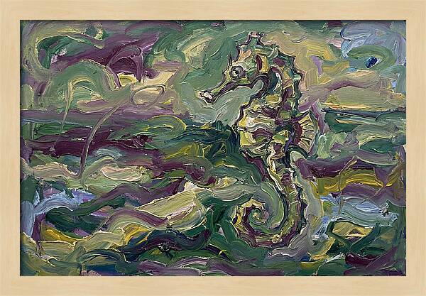 Seahorse Serenity In Expressionism