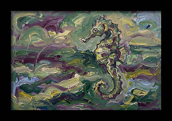 Seahorse Serenity In Expressionism