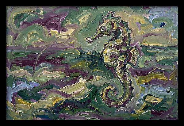 Seahorse Serenity In Expressionism