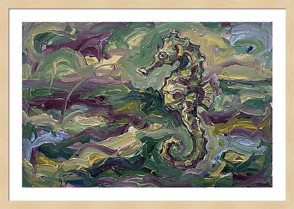 Seahorse Serenity In Expressionism