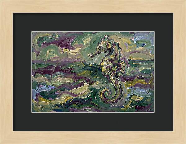Seahorse Serenity In Expressionism