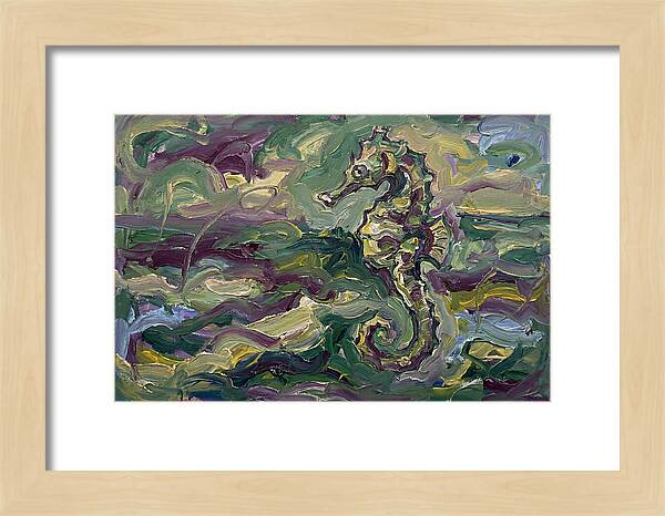 Seahorse Serenity In Expressionism