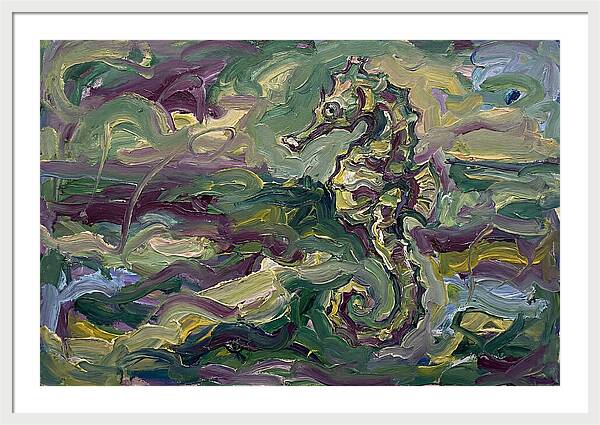 Seahorse Serenity In Expressionism