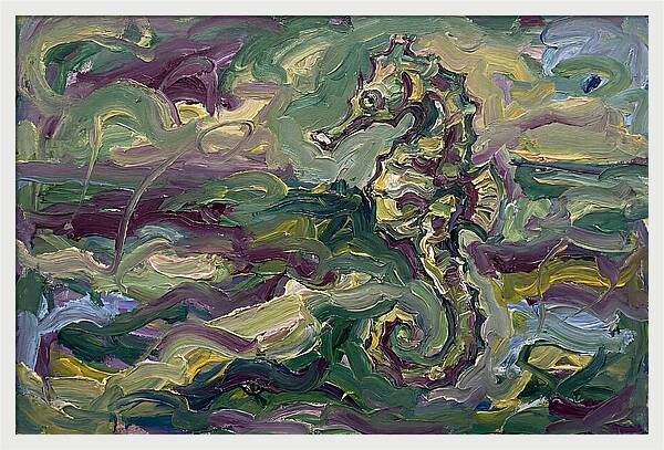 Seahorse Serenity In Expressionism