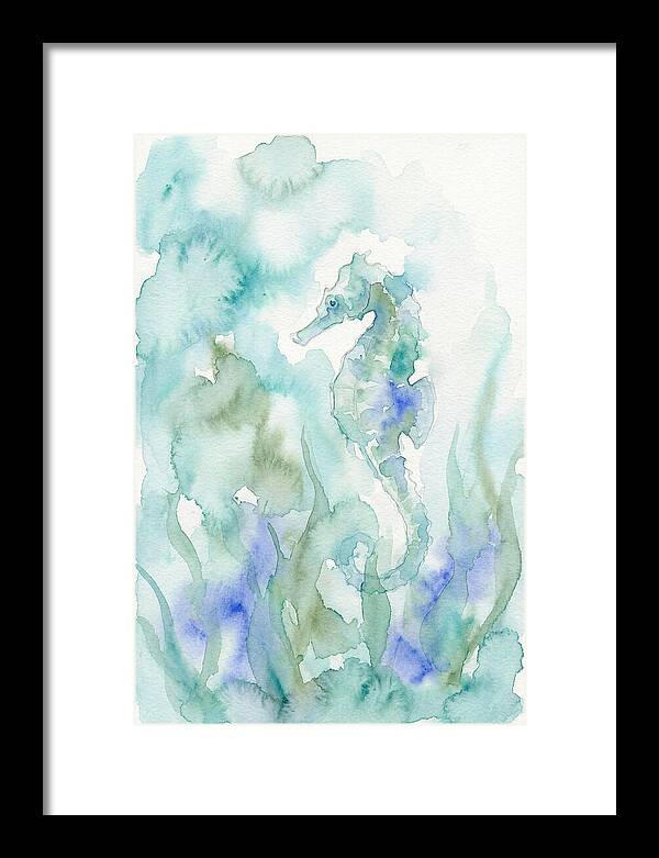 Seahorse Serenity In Watercolor