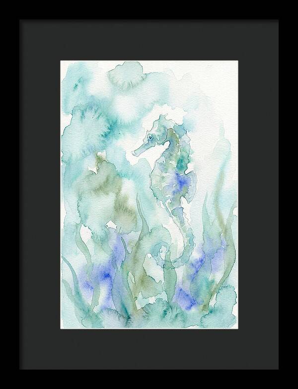 Seahorse Serenity In Watercolor