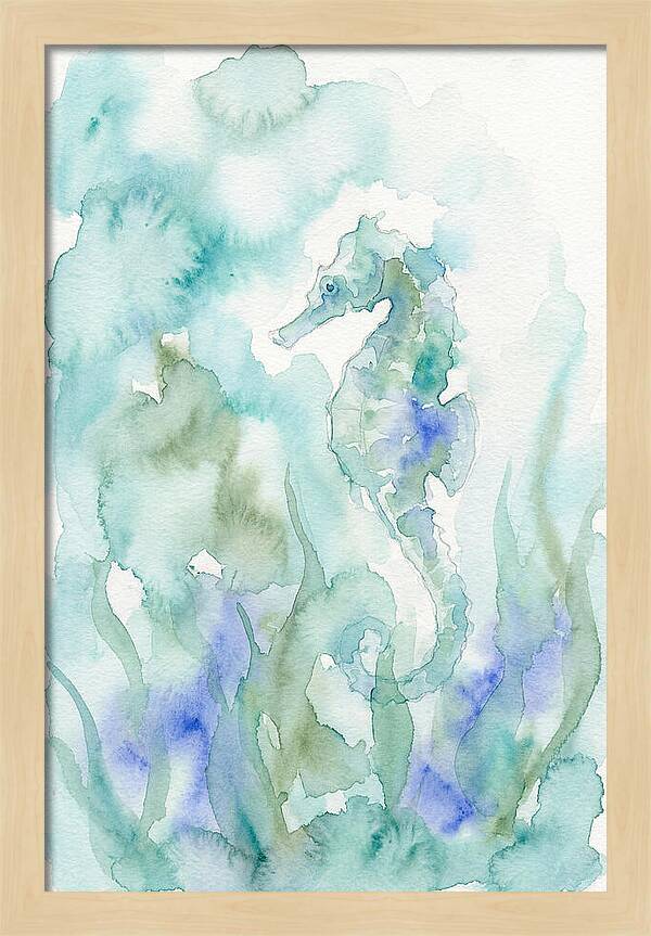Seahorse Serenity In Watercolor