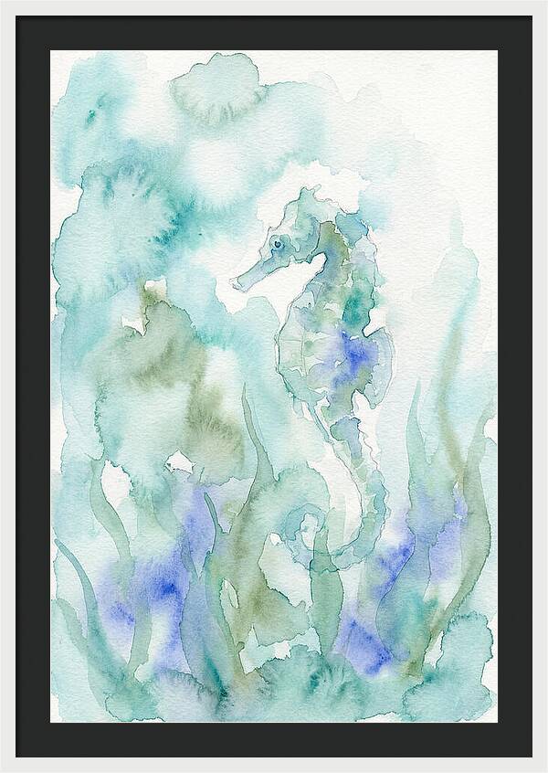 Seahorse Serenity In Watercolor