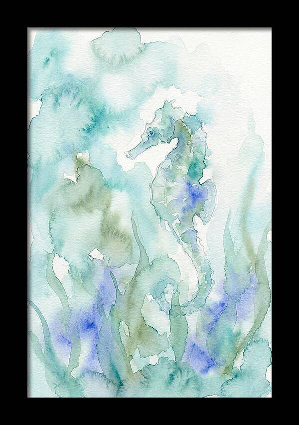 Seahorse Serenity In Watercolor