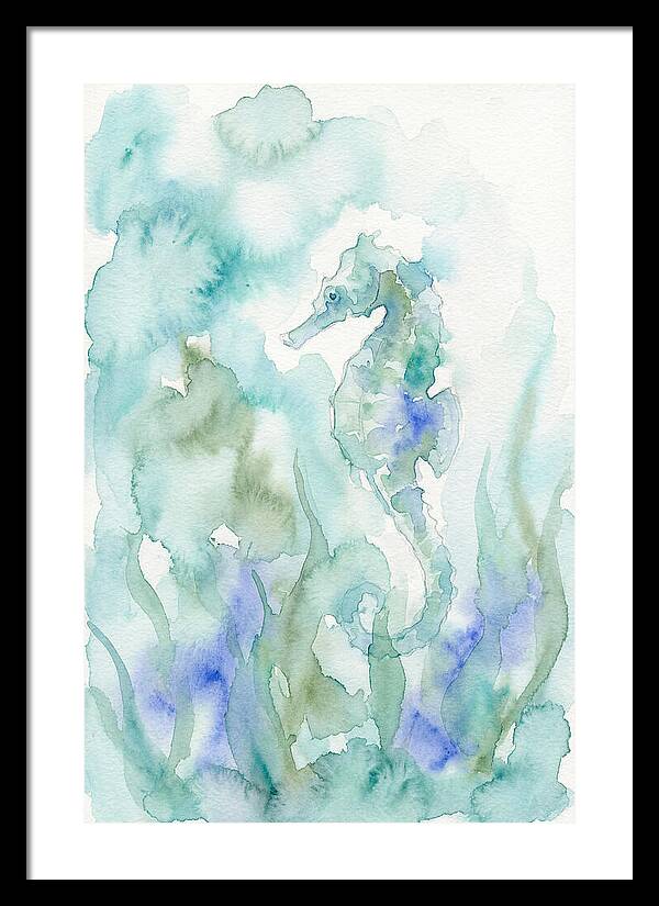 Seahorse Serenity In Watercolor