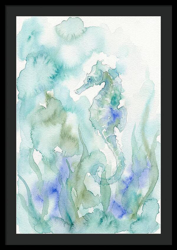 Seahorse Serenity In Watercolor
