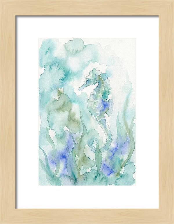 Seahorse Serenity In Watercolor