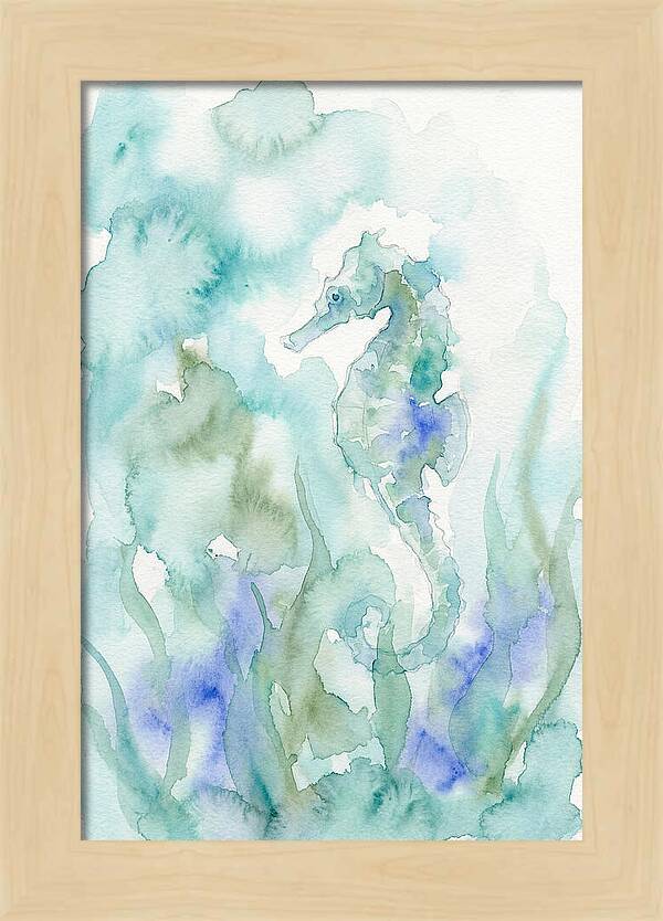 Seahorse Serenity In Watercolor