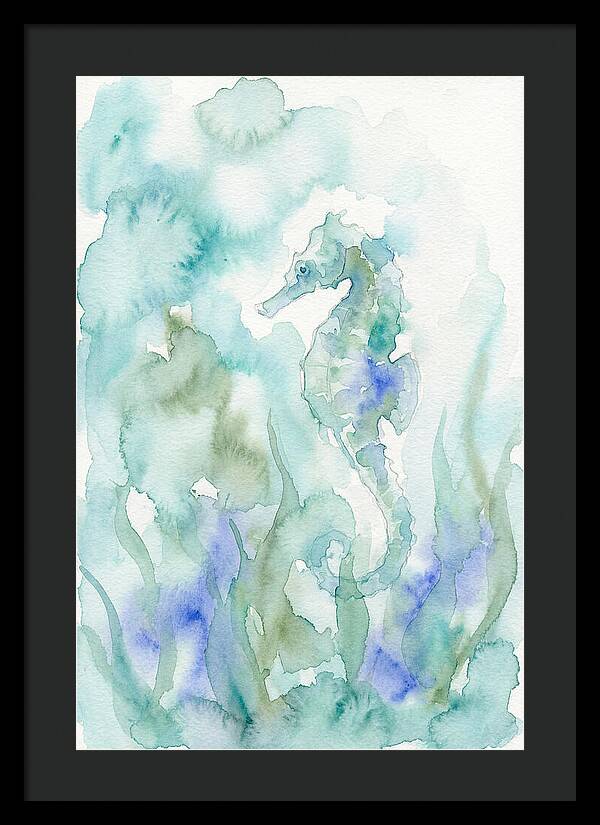 Seahorse Serenity In Watercolor