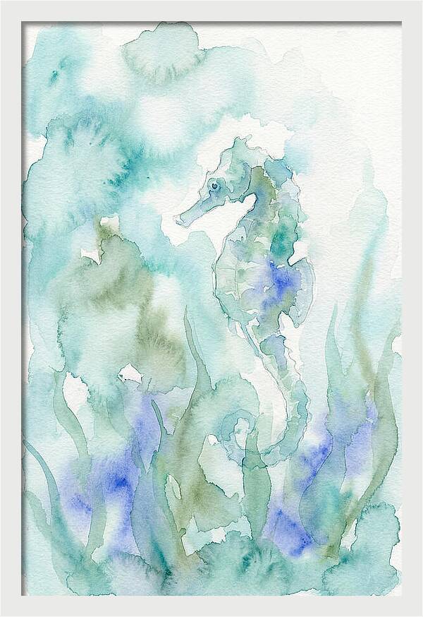 Seahorse Serenity In Watercolor